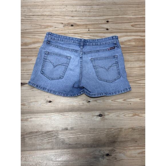 Bubble Gum USA Short Shorts Denim Blue Jean Shorts Juniors Size 7/8 - Picture 2 of 12